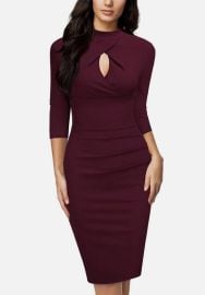 Miusol 2 3 Sleeve Pencil Dress at Amazon